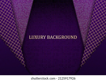 Purple and gold luxury background. Vector illustration.