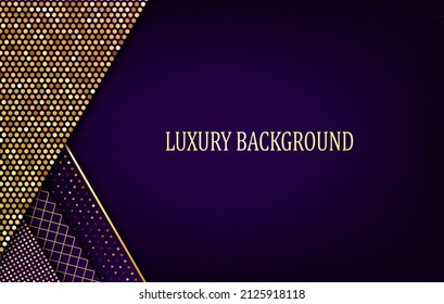 Purple and gold luxury background. Vector illustration.