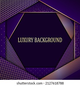 Purple and gold luxury background. Vector illustration.