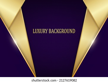 Purple and gold luxury background. Vector illustration.