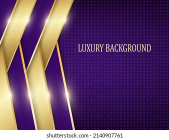Purple and gold luxury background. Vector illustration.