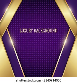 Purple and gold luxury background. Vector illustration.