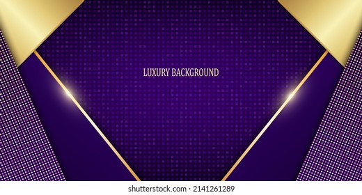 Purple and gold luxury background. Vector illustration.