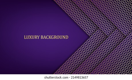 Purple and gold luxury background. Vector illustration.