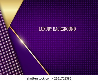 Purple and gold luxury background. Vector illustration.