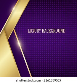 Purple and gold luxury background. Vector illustration.