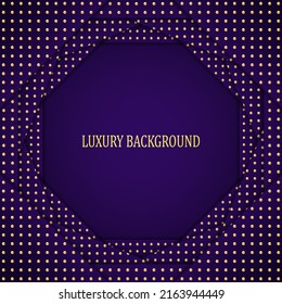 Purple and gold luxury background. Vector illustration.