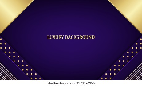 Purple and gold luxury background. Vector illustration.