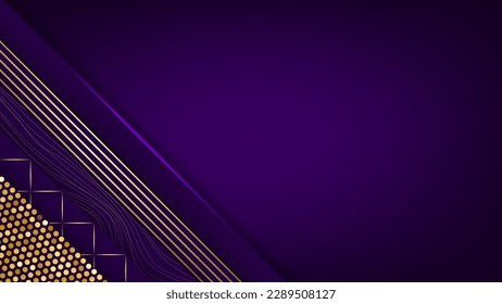 Purple and gold luxury background. Vector illustration.
