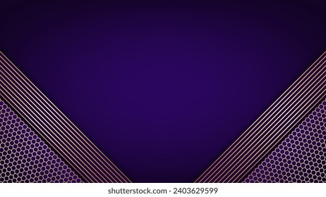 Purple and gold luxury background. Vector illustration.