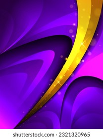 Purple and gold luxury elegant background with gold glitter effect