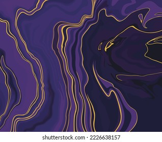 Purple gold marble abstract background.Vector illustration