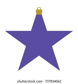 A purple and gold silhouette of a christmas star bauble