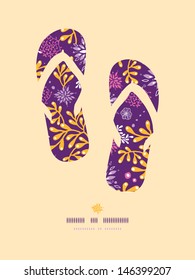 Purple and gold underwater plants flip flops pattern background