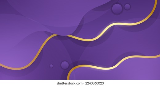 Fondo de gradiente ondulado de color dorado púrpura