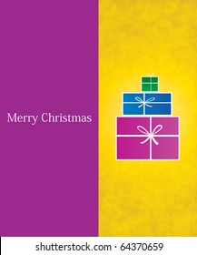 Purple and golden invitation card template - Christmas background