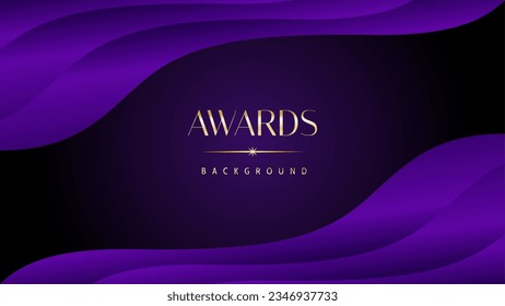 Fondo gráfico de los premios reales morados. Elegante plantilla moderna con un brillo elegante.