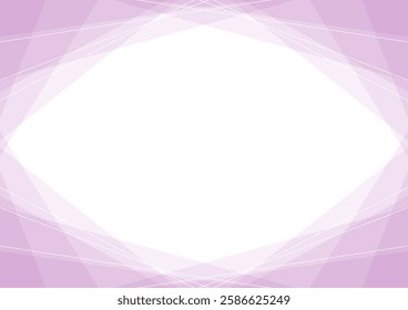 Purple golden simple geometric frame, vector illustration