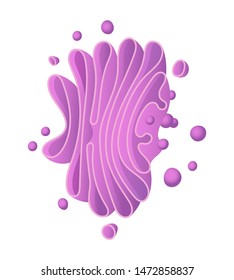 Purple Golgi apparatus structure. Vector Illustration