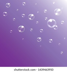 Purple gradient abstract background with bubbles.