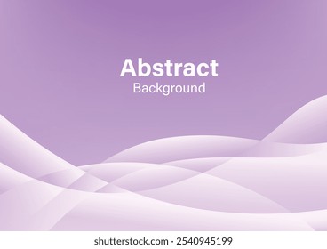 plano de fundo abstrato gradiente roxo com elemento de curva de fluxo modelo de ilustração de vetor