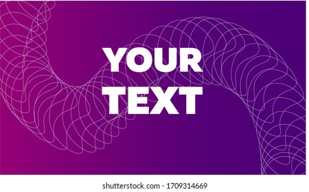 Purple gradient abstract background template. Geometry 3D element colorful minimal fluid modern wavy dynamic banner, social network, design, poster, magazine, flyer, shape, contour line mesh. 