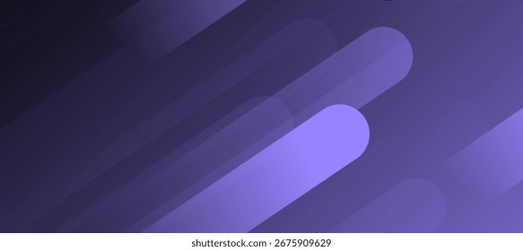 Fondo degradado púrpura con Formas geométricas abstractas con rectángulos redondeados y diseño diagonal, creando un estilo minimalista moderno.  