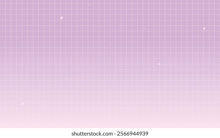 Purple gradient background with grid lines checkered and sparkles	