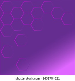Purple gradient background with polygons