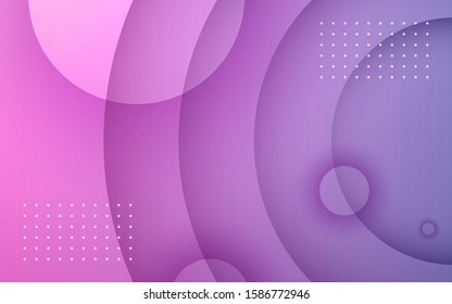 Purple gradient circle background with dots decoration