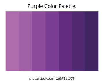 Purple Gradient Color Palette Vector Design with Rich Violet Shades for Stylish Branding and Digital Graphic Layouts
