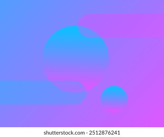 Purple gradient colorful background with circles
