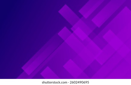 Purple gradient diagonal rectangle background. Dynamic shapes composition. Vector illustration