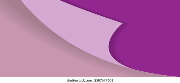purple gradient folded paper effect vector illustration background