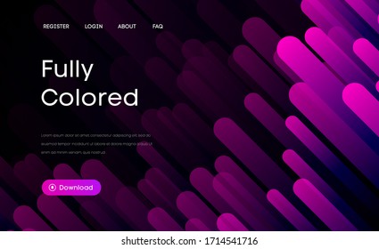 Purple gradient geometric background flat layout template backdrop. Modern style future poster template. Graphic design element with geometric shape. Modern template vector design. EPS 10.