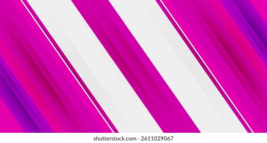Purple gradient geometric business banner overlap square on white background design. Creative banner design with papercut shapes for template. Simple horizontal banner