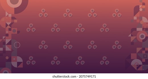Purple Gradient geometrisches Poster. Gitter mit geometrischen Farbformen. Moderner abstrakter Werbe-Flyer-Hintergrund, Vektorgrafik-Set. Geometrisches Schablonenposter, Broschüre Neo-Muster