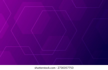 Fondo abstracto del hexágono del gradiente púrpura. Composición dinámica de líneas y Formas hexagonales.