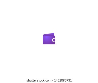 Purple Gradient Icon for Mobile and Web User Interface Design - Wallet Payment Money