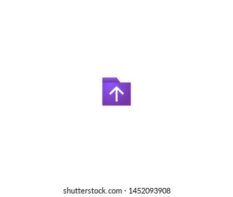 Purple Gradient Icon for Mobile and Web User Interface Design - Upload Cloud Archive Backup