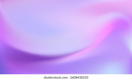 Purple gradient iridescent background. Rainbow colored pearlescent bg. Unicorn modern hologram neon wallpaper. Chrome cosmic print. Vector illustration, EPS 10.