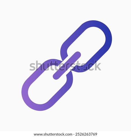 Purple Gradient Link Icon on Light Background.