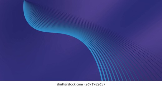Purple gradient mesh abstract background with wavy lines nice for wallpaper or banner
