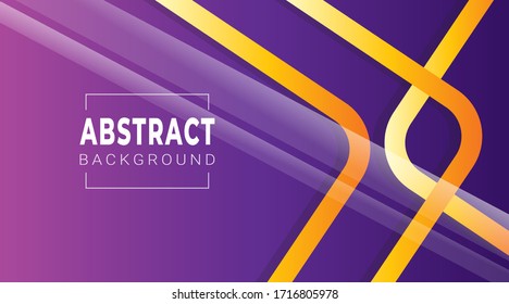 Gradiente púrpura, moderno y abstracto vector de fondo con curva dorada