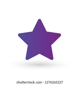 Purple gradient Star icon, favorite vector logo illustration, isolated on white background.