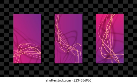 Purple Gradient Vertical Social Media Template Design Abstract Background EPS 10 Vector