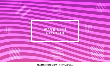 purple gradient wavy line with square vector abstract background illustration 