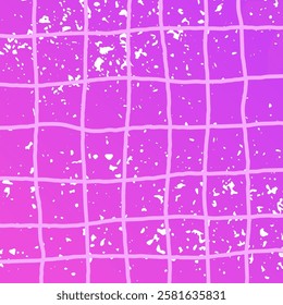 purple gradient yellow grid check vector pattern set. 