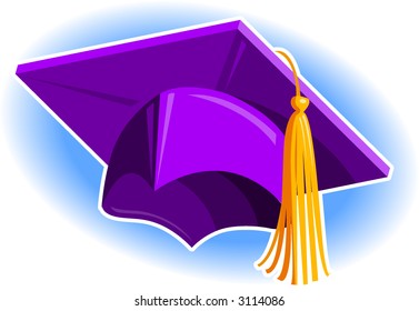 purple grad hat