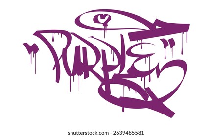 PURPLE graffiti tag style design